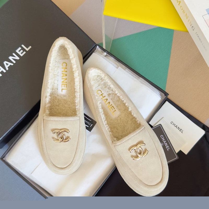 Ch*el leather shoes